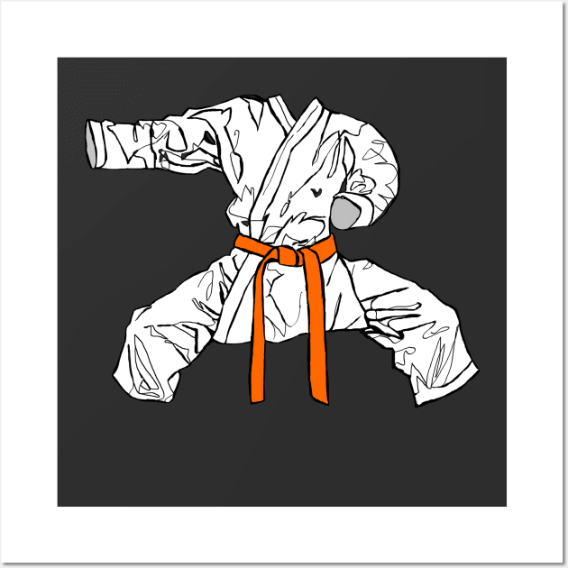 Martial Arts: Katate Gi Orange Belt Wall Art by badlydrawnbabe